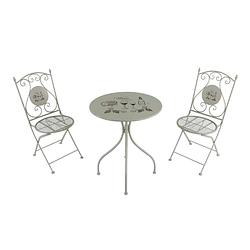 Foto van Axi maxime 3-delige mozaïek bistroset romantisch wijn crème bistro set met tafel & 2 stoelen