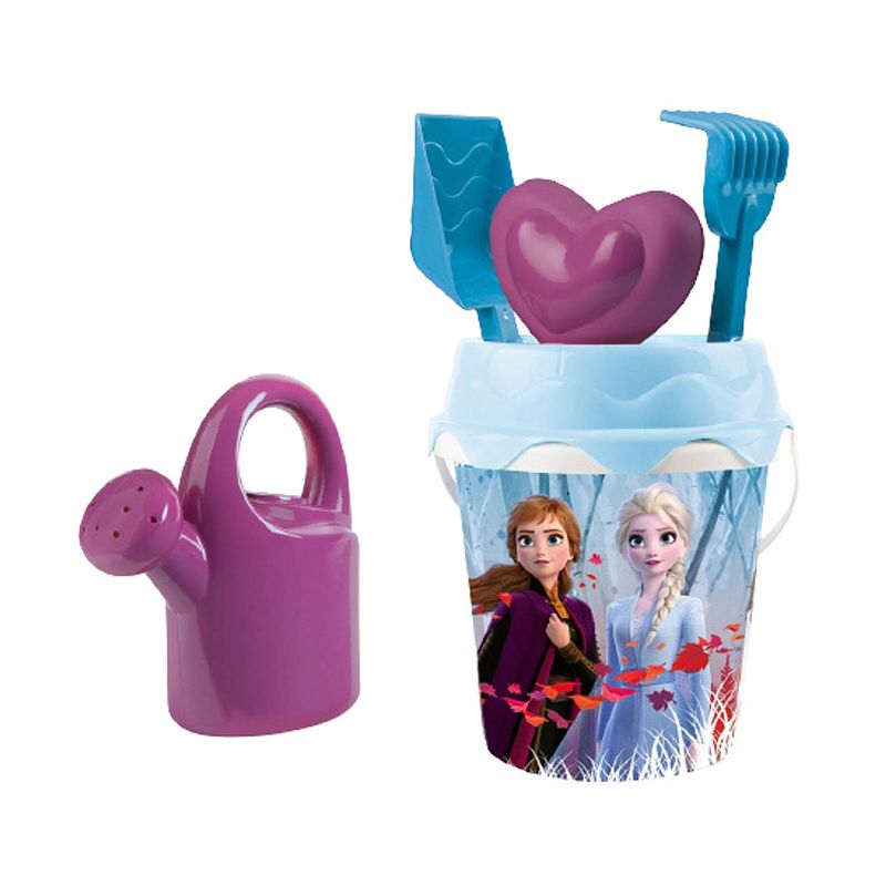 Foto van Smoby strandsetje frozen ii meisjes 17 cm blauw/paars 5-delig