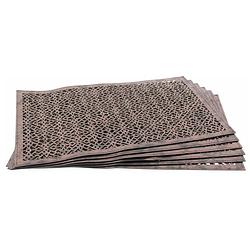 Foto van Mar10 placemat 'sodessa's - 45 × 30 cm - leder/pu - metallic copper - 6stuks