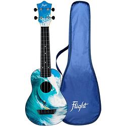 Foto van Flight travel series tus25 surf sopraan travel ukelele met gigbag