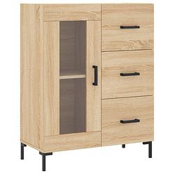 Foto van Vidaxl dressoir 69,5x34x90 cm bewerkt hout sonoma eikenkleurig