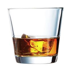 Foto van 6x stuks stapelbare tumbler whiskyglazen/drinkglazen 210 ml - whiskeyglazen