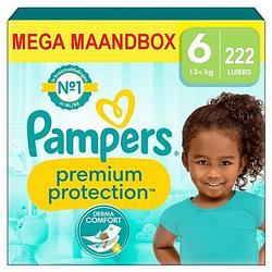 Foto van Pampers - premium protection - maat 6 - mega maandbox - 222 luiers - 13kg