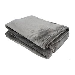 Foto van Heerlijk zachte en grote fleece plaid - 180x220 cm - grijs