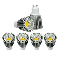 Foto van Ecd germany 4-pack gu10 cob spot 9w - ca. 552 lumen - vervangt 60w halogeenlamp - 60º stralingshoek - koelwitte 6000k