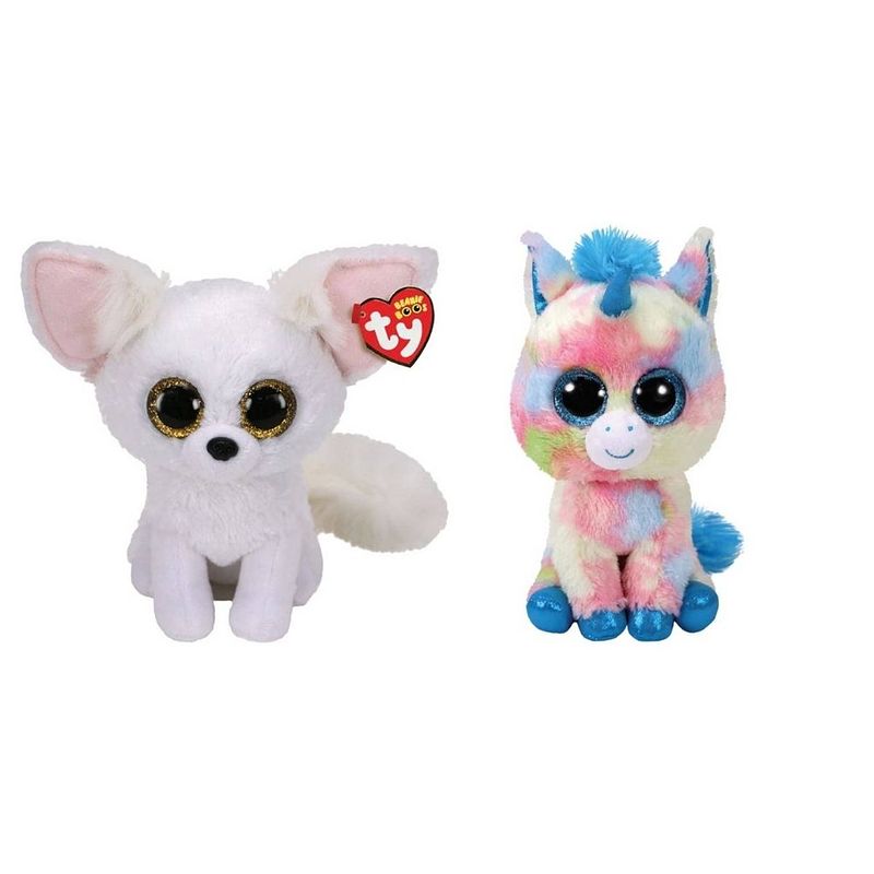 Foto van Ty - knuffel - beanie buddy - phoenix fox & blitz unicorn