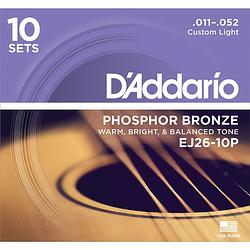 Foto van D'saddario ej26-10p snarenset voor akoestische gitaar (10 sets)
