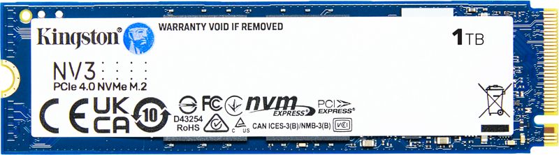 Foto van Kingston nv3 pcie 4.0 nvme ssd 1tb