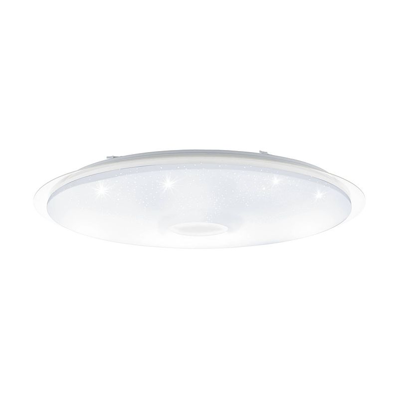 Foto van Eglo lanciano plafondlamp - led - ø 86 cm - wit/zilver - dimbaar