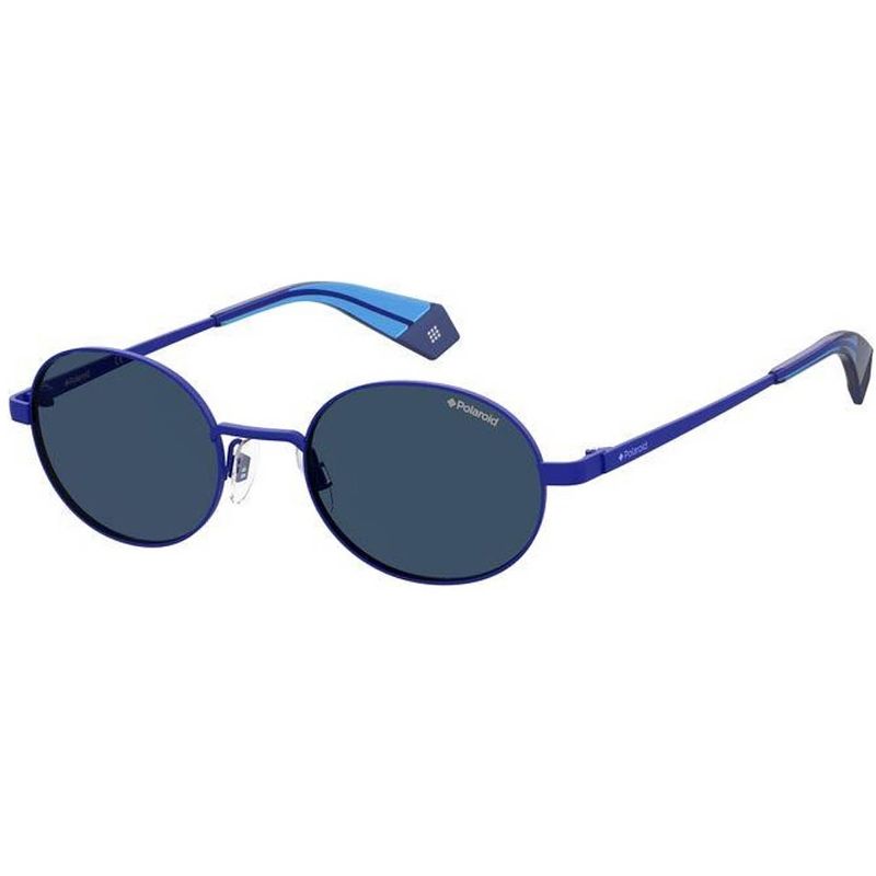 Foto van Polaroid zonnebril 6066/s unisex cat. 3 rond rvs blauw