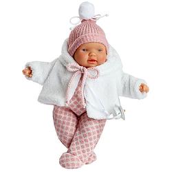 Foto van Berjuan babypop lloroncete meisjes 28 cm wit/roze 5-delig