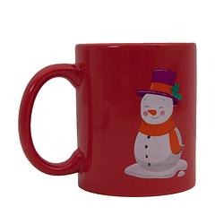 Foto van Biggdesign-sneeuwpop-keramische mok-330 ml-rood