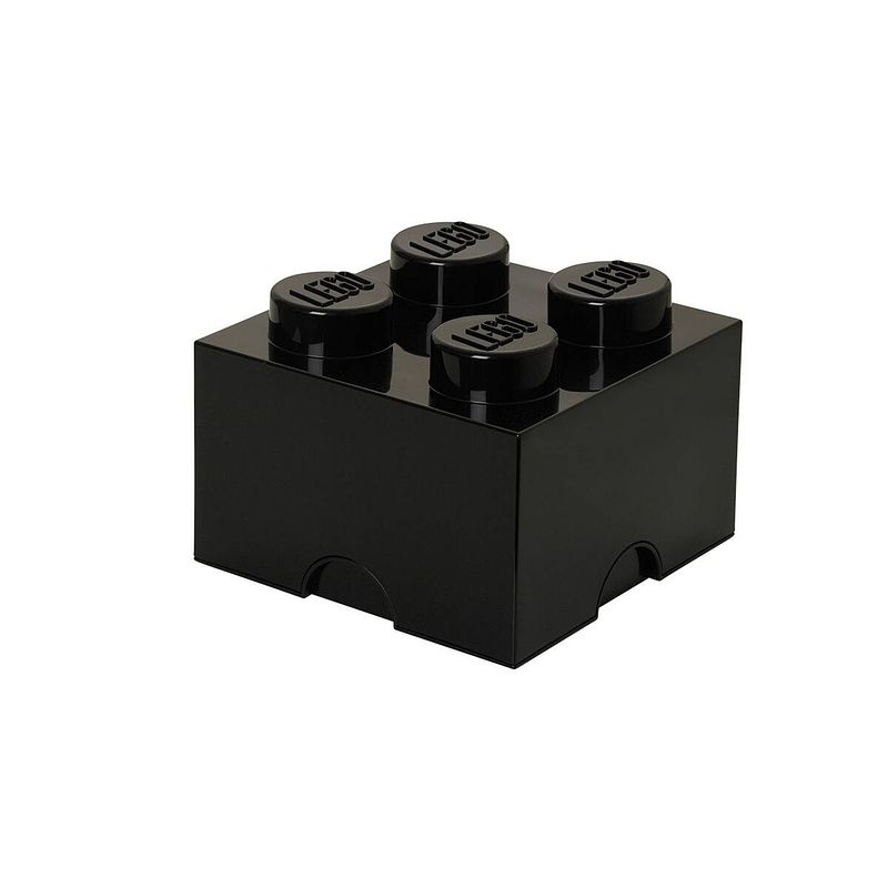 Foto van Set van 2 - opbergbox brick 4, zwart - lego