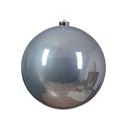 Foto van Decoris - kerstbal kunststof d20 cm mist blauw kerst