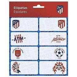 Foto van Tom etiketten atletico de madrid zelfklevend blauw 16 stuks