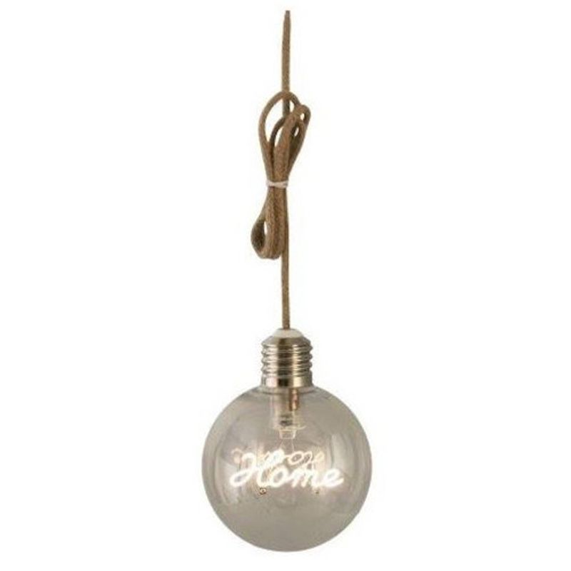 Foto van Luxform hanglamp globe home led 13 x 17 cm transparant 2-delig