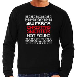 Foto van Foute kersttrui 404 error fun kerst sweater zwart voor heren m - kerst truien
