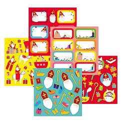 Foto van Sinterklaas cadeau stickers - naam stickers - 5 vellen - feeststickers