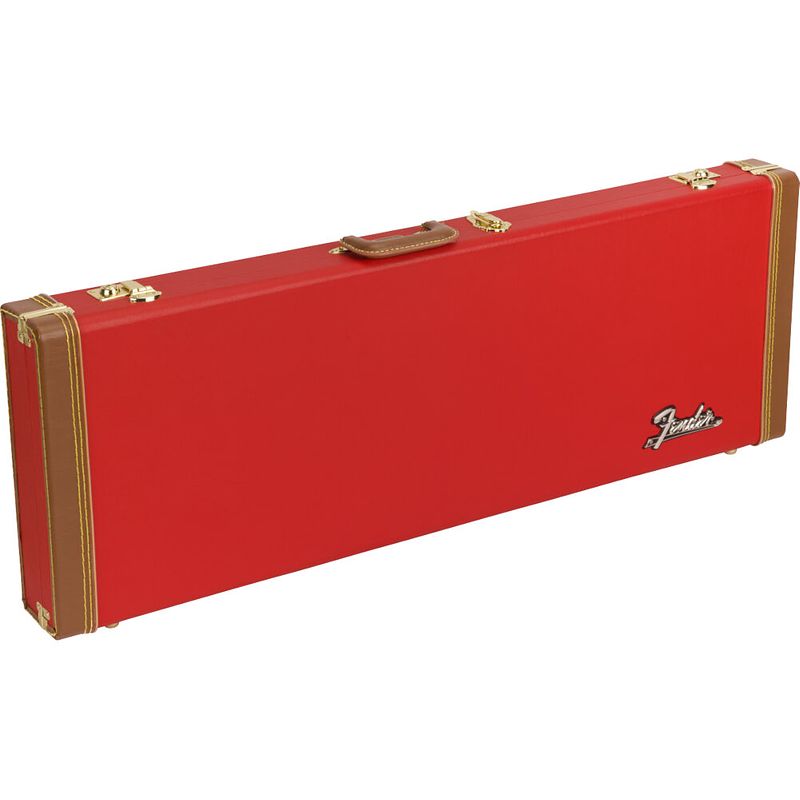 Foto van Fender classic series strat/tele case fiesta red koffer voor elektrische gitaar