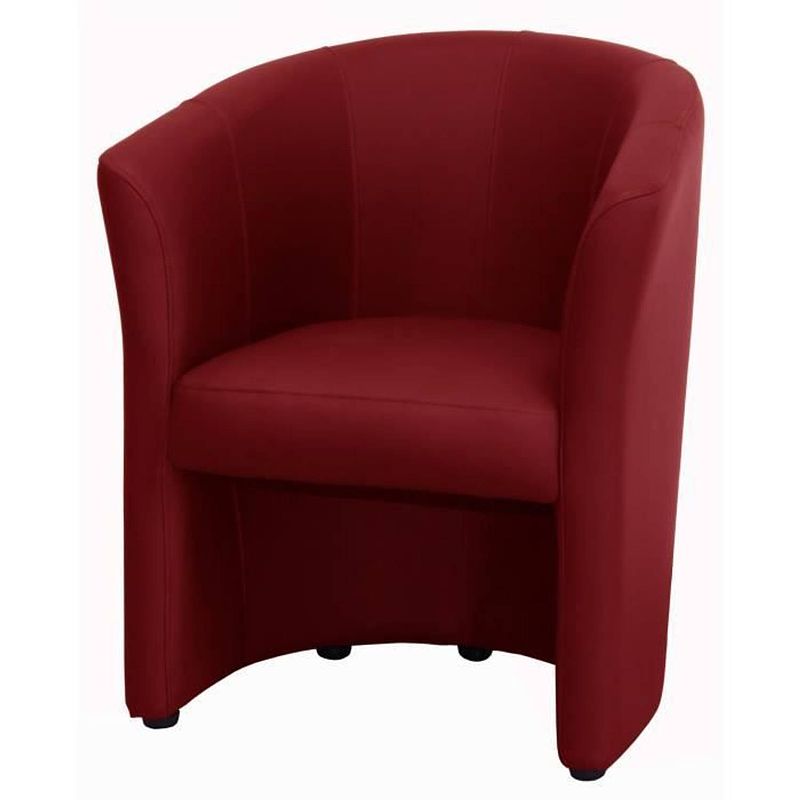 Foto van Rode faux fauteuil - l 59 x d 63 x h 77 cm - arcade