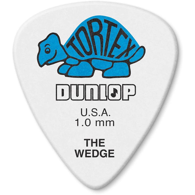 Foto van Dunlop 424p100 tortex wedge pick 1.0 mm plectrumset (12 stuks)