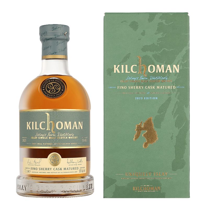 Foto van Kilchoman fino sherry cask matured 2023 edition 0.7 liter single malt