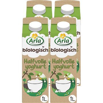 Foto van Arla biologisch halfvolle yoghurt 4 x 1l bij jumbo