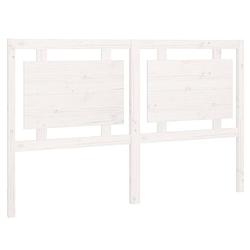 Foto van The living store houten hoofdeinde - rustieke charme - hoofdbord - afmetingen- 155.5 x 4 x 100 cm - kleur- wit -