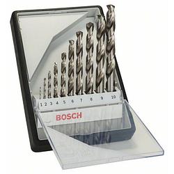 Foto van Bosch accessories 2607010535 hss metaal-spiraalboorset 10-delig geslepen din 338 cilinderschacht 1 set(s)