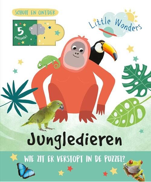 Foto van Jungledieren - schuif en ontdek - kartonboekje;kartonboekje (9789036644792)