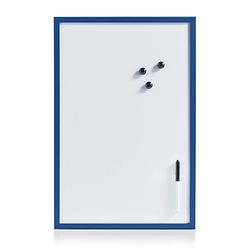 Foto van Whiteboard/memobord magnetisch incl. marker en magneten - 40 x 60 cm - blauw - whiteboards