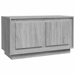 Foto van The living store tv-meubel luxe - grijs sonoma eiken - 80x35x45 cm