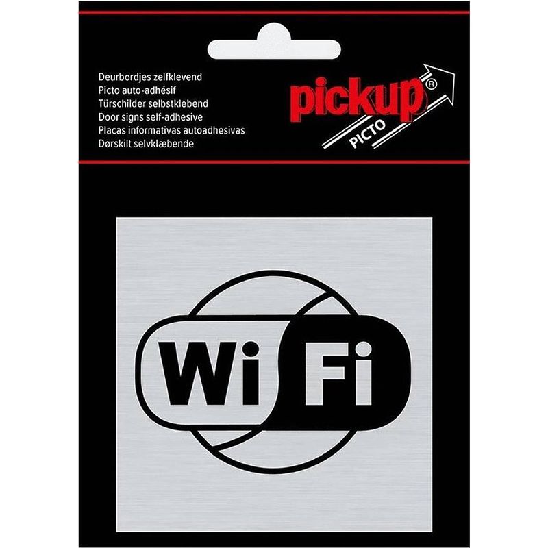 Foto van Route alu picto 80 x 80 mm sticker wifi