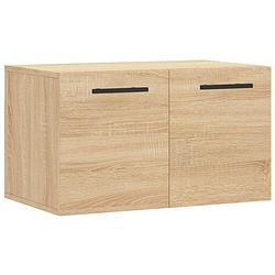 Foto van The living store wandkast sonoma eiken - 60 x 36.5 x 35 cm - zwevend - displayfunctie