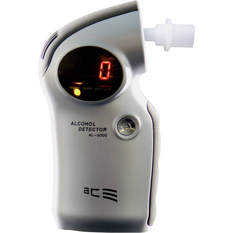 Foto van Ace al6000 alcoholtester zilver 0.0 tot 4 ‰ verwisselbare sensor, incl. display