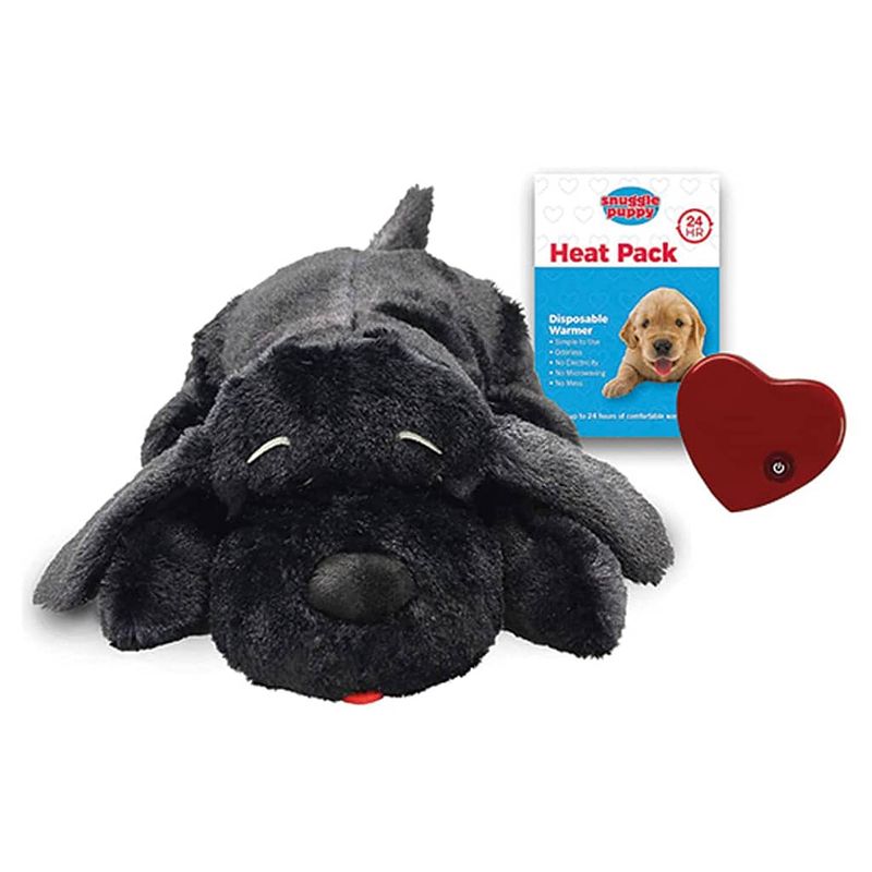 Foto van Snuggle puppy hondenknuffel met hartslag zwart