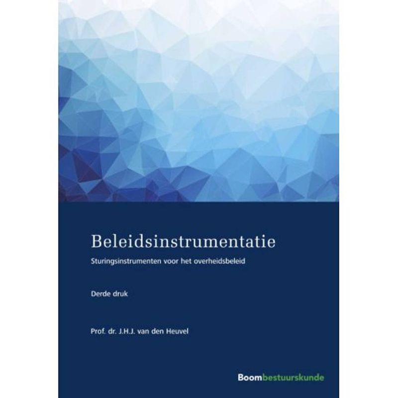 Foto van Beleidsinstrumentatie - studieboeken bestuur en