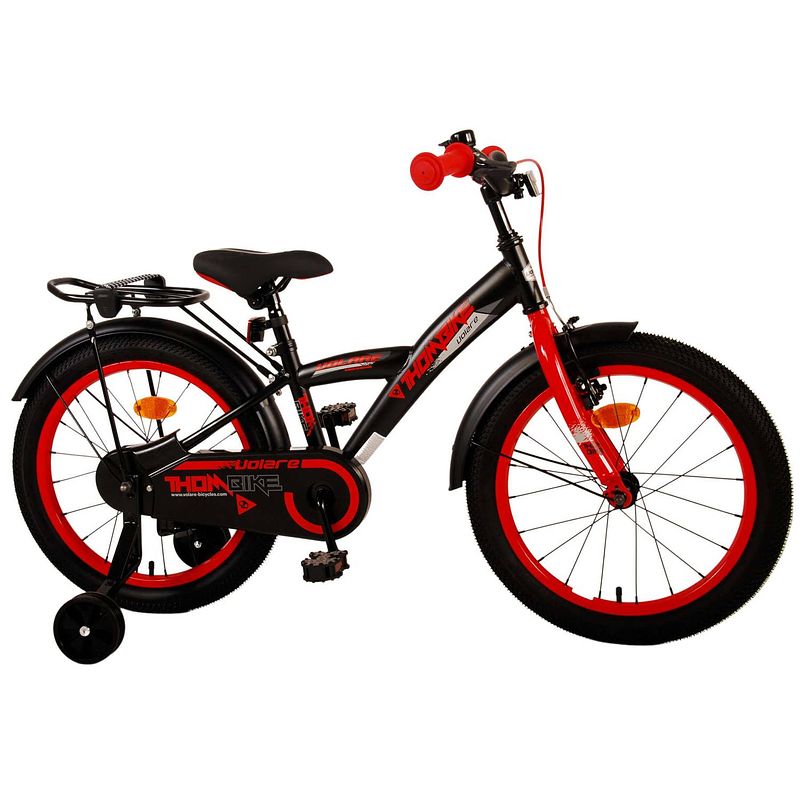 Foto van Volare thombike kinderfiets - jongens - 18 inch - zwart rood