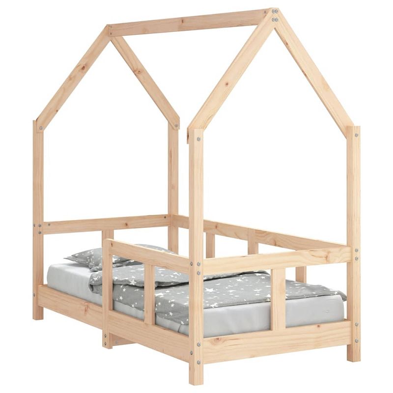 Foto van Vidaxl kinderbedframe 70x140 cm massief grenenhout