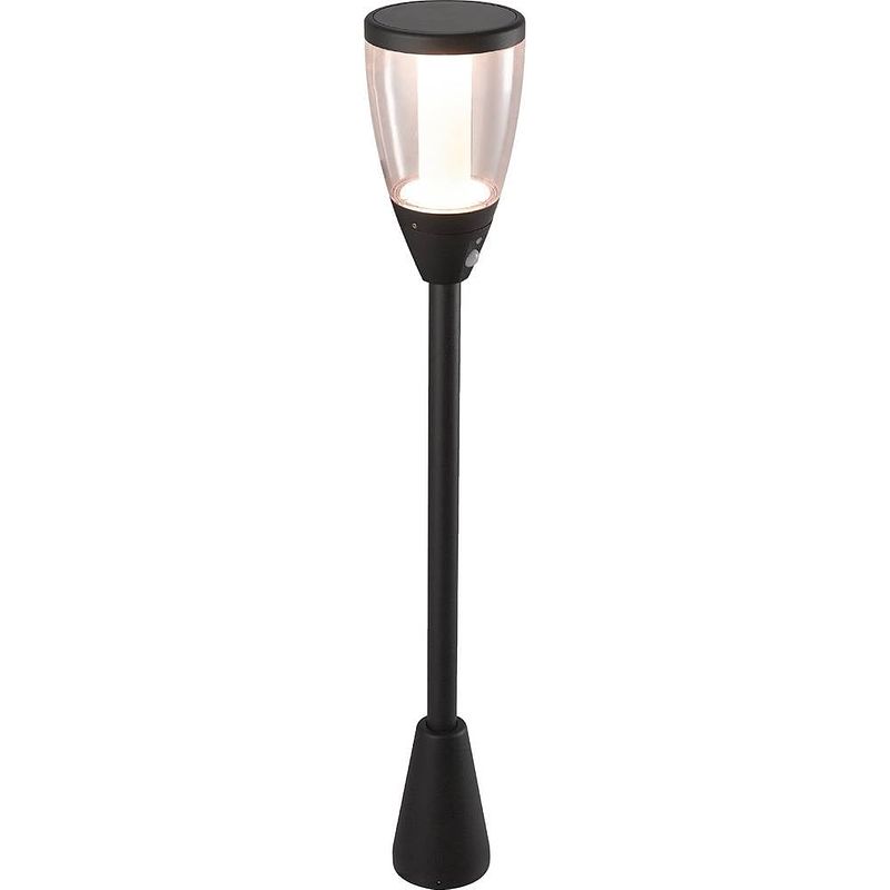 Foto van Megatron mt70016 staande lamp op zonne-energie met bewegingsmelder 2 w warmwit zwart