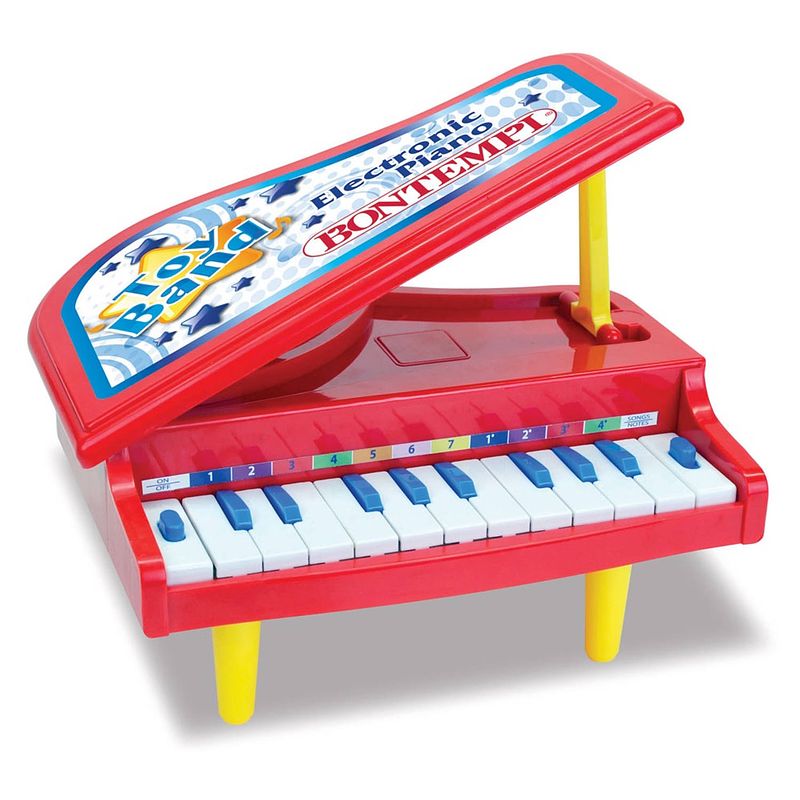 Foto van Bontempi elektronische piano 11 toetsen 21,5 cm rood