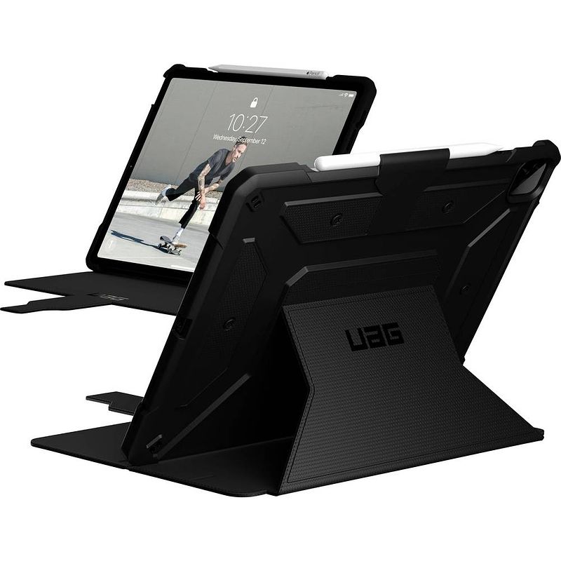 Foto van Urban armor gear metropolis bookcase geschikt voor apple model: ipad pro 12.9 (4e generatie), ipad pro 12.9 (5e generatie) zwart