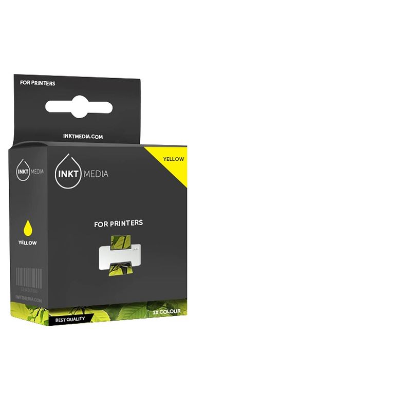 Foto van Inktmedia® - inktcartridge - geschikt voor hp 912xl (3yl83ae) inktcartridge geel hoge capaciteit - cartridge met inkt