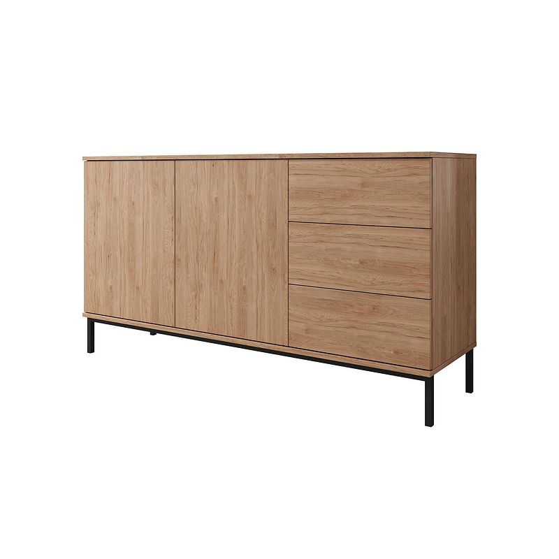 Foto van Meubella dressoir queen - eiken - 150 cm