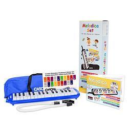 Foto van Cascha hh 2104 de melodica set blauw, met draagtas en duitstalig boek