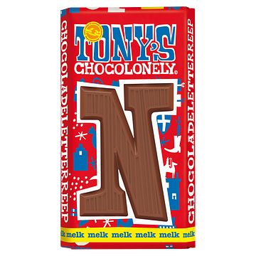 Foto van Tony'ss chocolonely n chocoladeletterreep 180g bij jumbo