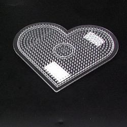 Foto van Hama strijkkralen grondplaat hart groot transparant
