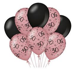 Foto van Paper dreams ballonnen 30 jaar dames latex roze/zwart
