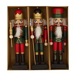 Foto van Dknc - figuur notenkrakers - 24x7x26 cm - 3pc in box - rood