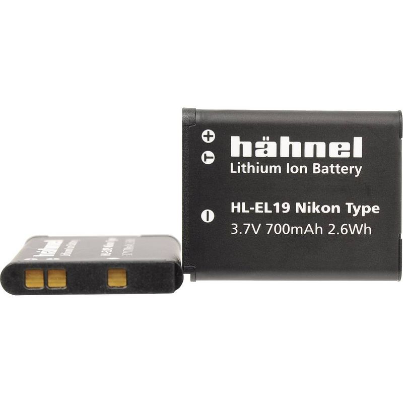 Foto van Hähnel fototechnik hl-el19 camera-accu vervangt originele accu en-el19 3.7 v 700 mah